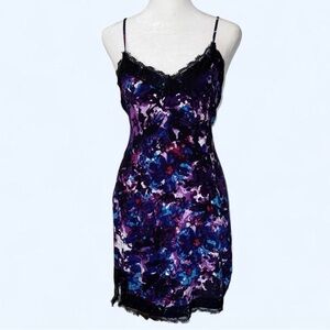 Express Floral Lace Trim Slip Dress